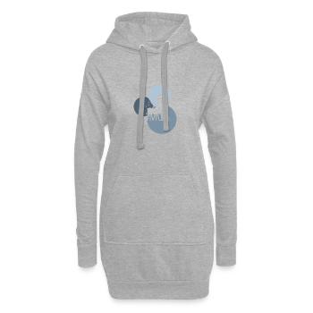 Bienen Nektar Wabe - Hoodie-Kleid - Grau meliert - Vorne