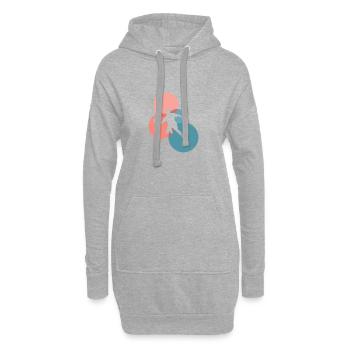 Raquettes de pickleball Raquettes de pickleball - Sweat-shirt à capuche long Femme - gris chiné - Devant
