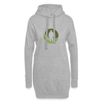 Yeti Yeti Bigfoot Big foot - Sweat-shirt à capuche long Femme - gris chiné - Devant