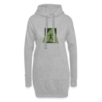 Ballon de plage Tennis Tennis - Sweat-shirt à capuche long Femme - gris chiné - Devant