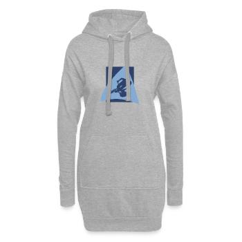 VTT Descente - Sweat-shirt à capuche long Femme - gris chiné - Devant