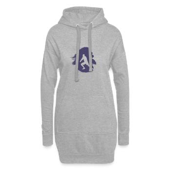 Joueur de volley-ball Joueur de volley-ball Volley-ball de plage - Sweat-shirt à capuche long Femme - gris chiné - Devant