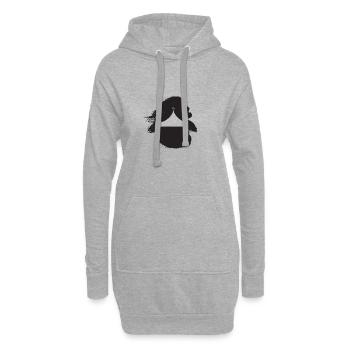 Acrobaties de chapiteau de cirque éléphant - Sweat-shirt à capuche long Femme - gris chiné - Devant