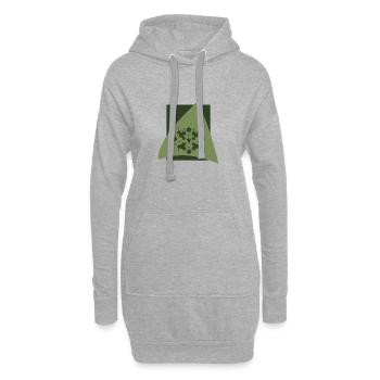 Cryptowährung Blockchain Bitcoin - Hoodie-Kleid - Grau meliert - Vorne