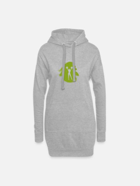 Mädchen Cheerleading Cheerleading - Hoodie-Kleid - Grau meliert