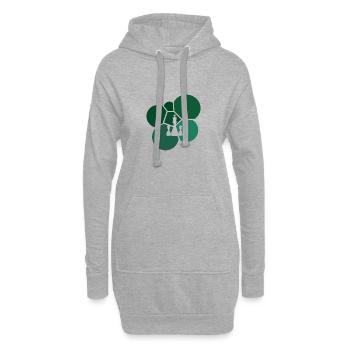 Schachmatt Schachbrett Schachspieler - Hoodie-Kleid - Grau meliert - Vorne