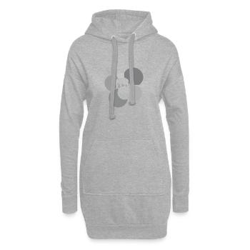 Chapiteau de cirque éléphants éléphants - Sweat-shirt à capuche long Femme - gris chiné - Devant