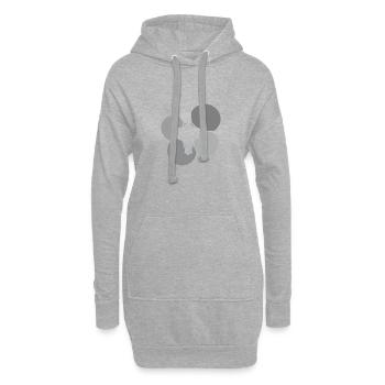 Zirkuszelt Elefant Akrobatik - Hoodie-Kleid - Grau meliert - Vorne