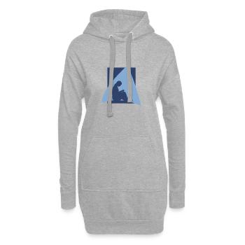 Nähen Stricken Crochet - Hoodie-Kleid - Grau meliert - Vorne