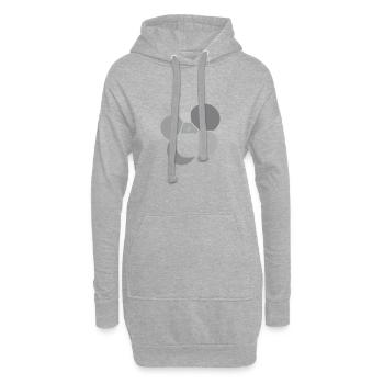 Café Cappuccino Grain de café - Sweat-shirt à capuche long Femme - gris chiné - Devant