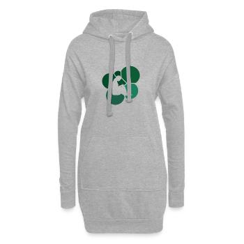 Häkeln Faden Stricken - Hoodie-Kleid - Grau meliert - Vorne
