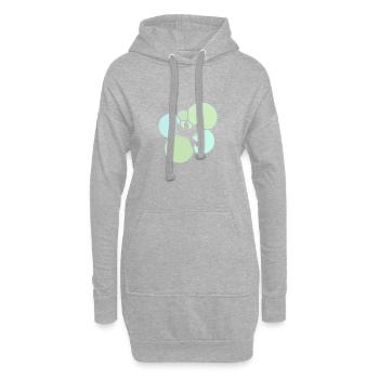 Cockatiel Fliegen Vogel - Hoodie-Kleid - Grau meliert - Vorne