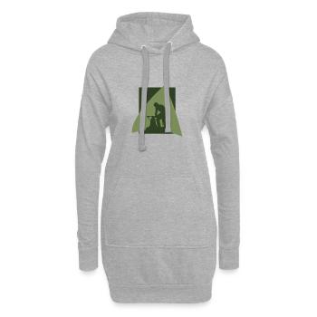Forging Forge Forging - Sweat-shirt à capuche long Femme - gris chiné - Devant