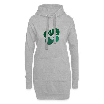 Animaux, Troupeau d’oiseaux, Animal - Sweat-shirt à capuche long Femme - gris chiné - Devant