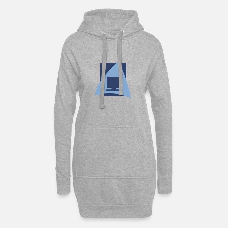 PC Informatik Informatik - Hoodie-Kleid - Grau meliert