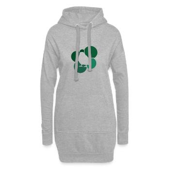 Oiseaux oiseaux observant les ailes - Sweat-shirt à capuche long Femme - gris chiné - Devant