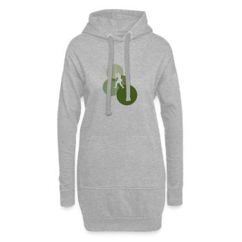 Kletterer Bergsteiger Felsklettern - Hoodie-Kleid - Grau meliert - Vorne