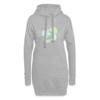 Häkeln Stricken Faden - Hoodie-Kleid - Grau meliert - Vorne