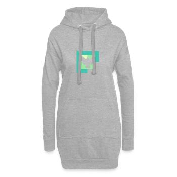 Perroquet ara cacatoès - Sweat-shirt à capuche long Femme - gris chiné - Devant