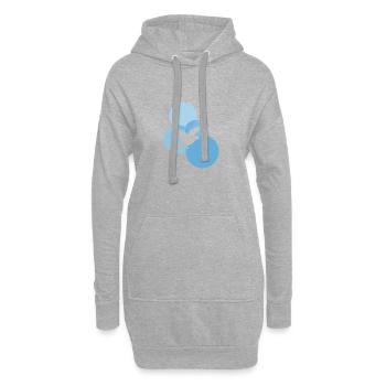 Fliegen Fliegen Vogel - Hoodie-Kleid - Grau meliert - Vorne