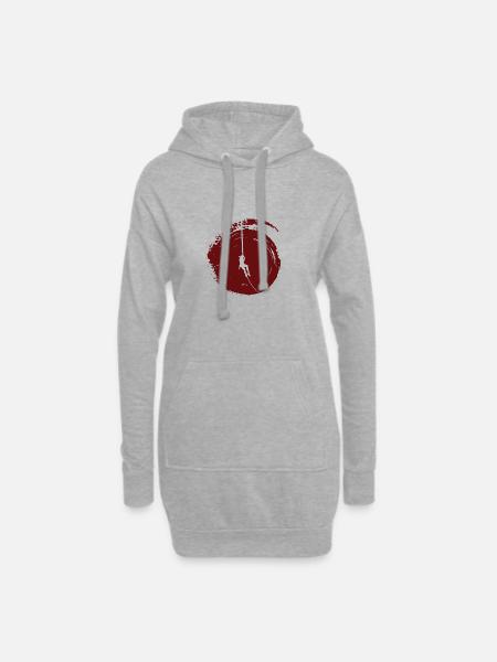 Bergsteiger Kletterer Klettern - Hoodie-Kleid - Grau meliert