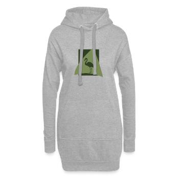 Flamingos Flamingo Flamenco Flamingos - Hoodie-Kleid - Grau meliert - Vorne