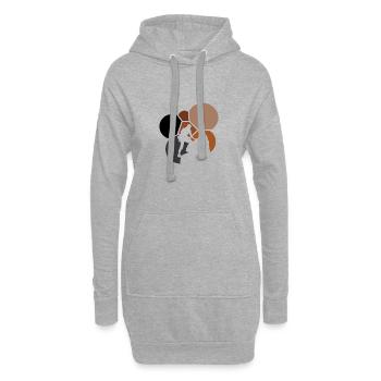 Mur d’escalade Climber Alps - Sweat-shirt à capuche long Femme - gris chiné - Devant