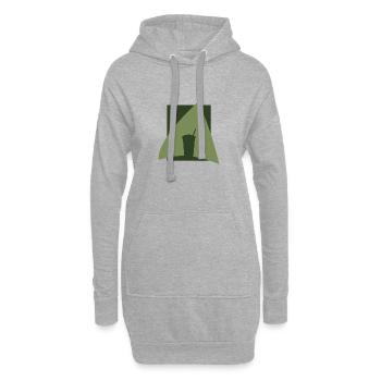 Boba Bubble Tea Bubble Boba - Hoodie-Kleid - Grau meliert - Vorne