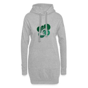 Baustelle Hausbau Bagger - Hoodie-Kleid - Grau meliert - Vorne