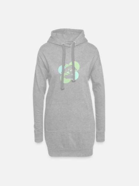 Arbres Arbres d’art japonais - Sweat-shirt à capuche long Femme - gris chiné