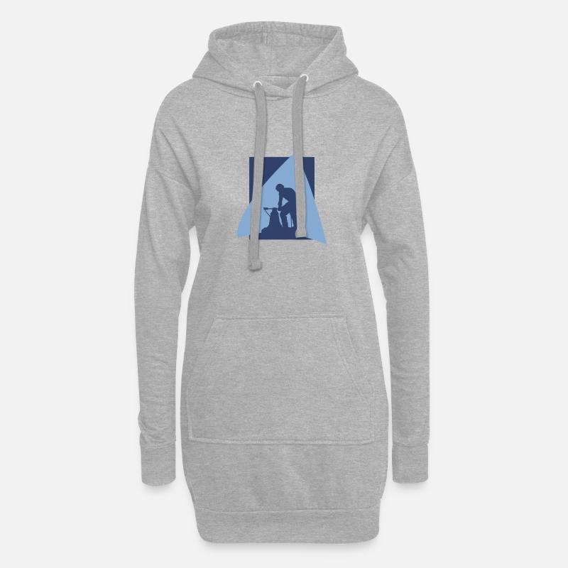 Schmieden Schmiede Umformen - Hoodie-Kleid - Grau meliert