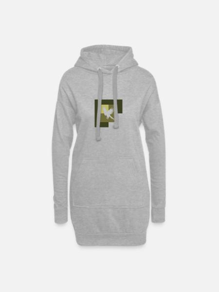 Bird Cockatoo Macaw - Hoodie Dress - heather grey