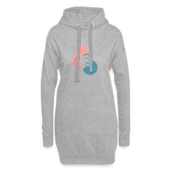 Crypto-monnaie Blockchain Crypto-monnaie - Sweat-shirt à capuche long Femme - gris chiné - Devant