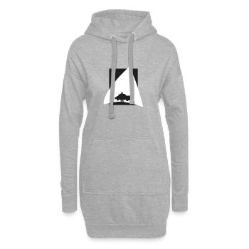 Werkstatt Schraubenschlüssel Mechaniker - Hoodie-Kleid - Grau meliert - Vorne