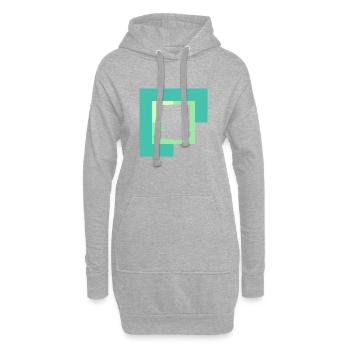 Computer Tech Computerarbeit - Hoodie-Kleid - Grau meliert - Vorne