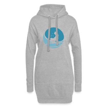 Biene Imker Nektar - Hoodie-Kleid - Grau meliert - Vorne
