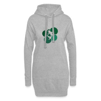 Koi Fisch - Hoodie-Kleid - Grau meliert - Vorne