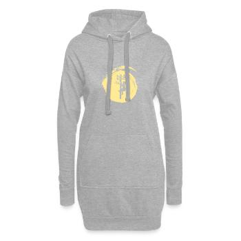 Matériel de crampons d’accrobranche - Sweat-shirt à capuche long Femme - gris chiné - Devant