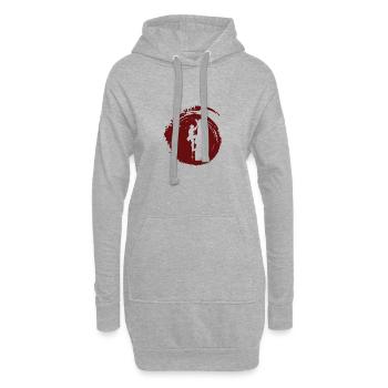 Équipement de grimpeur Accrobranche - Sweat-shirt à capuche long Femme - gris chiné - Devant