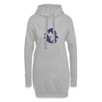 Paresseux paresseux - Sweat-shirt à capuche long Femme - gris chiné - Devant