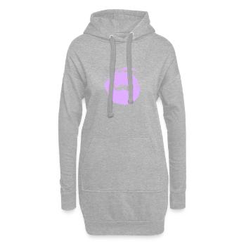 Moustache Barbe Hipster - Sweat-shirt à capuche long Femme - gris chiné - Devant