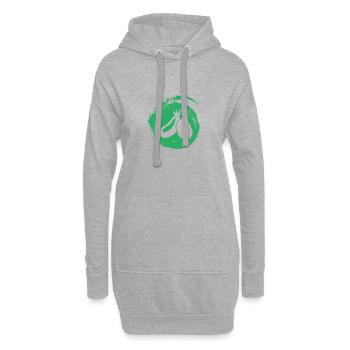 Plat végétalien Végétalien - Sweat-shirt à capuche long Femme - gris chiné - Devant