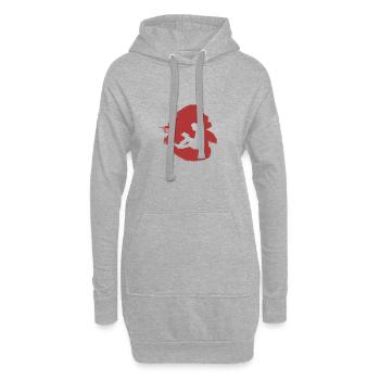 Lire le roman - Sweat-shirt à capuche long Femme - gris chiné - Devant
