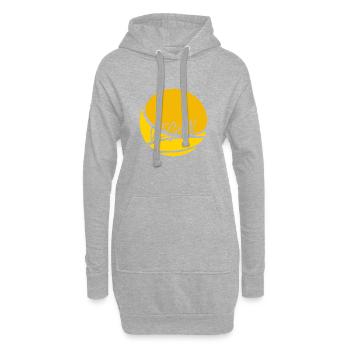 Veganerin Gesund Bio - Hoodie-Kleid - Grau meliert - Vorne