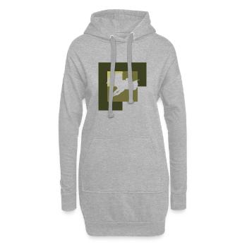 Wingsuit Fliegen Gleiten - Hoodie-Kleid - Grau meliert - Vorne