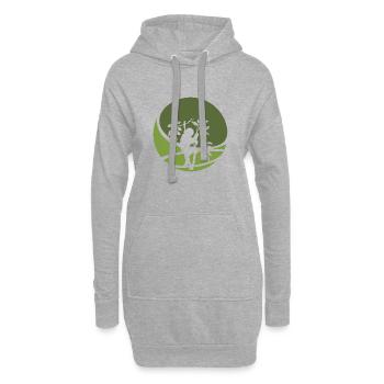 Rest Schlafen Faul - Hoodie-Kleid - Grau meliert - Vorne