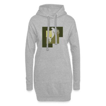 Fabelwesen Neptun Marina - Hoodie-Kleid - Grau meliert - Vorne