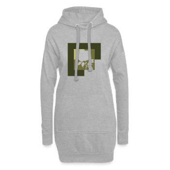 Floristik Gießkanne - Hoodie-Kleid - Grau meliert - Vorne