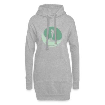 Seekuh Meerjungfrau - Hoodie-Kleid - Grau meliert - Vorne