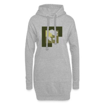 Floristik Hobbygärtner - Hoodie-Kleid - Grau meliert - Vorne